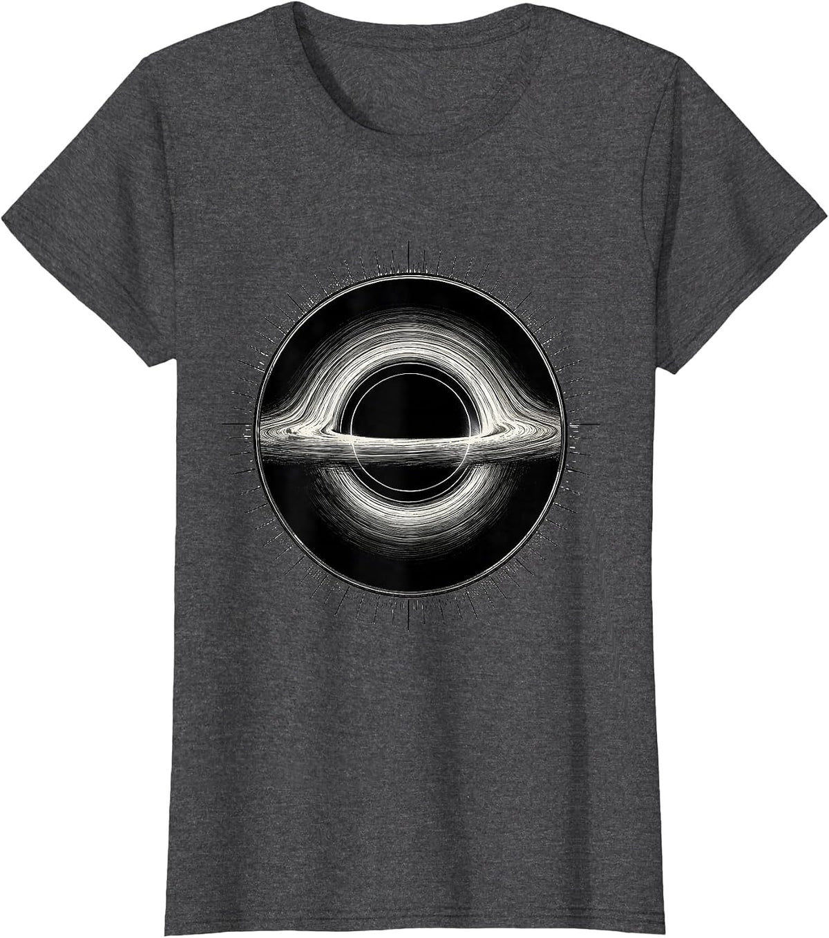 Women's Black Hole Physics Diagram Astrophysicist Space Science T-Shirt - Dark Heather Grey