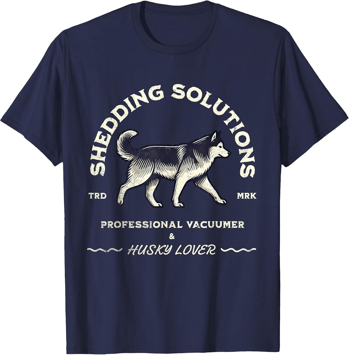 Siberian Husky Funny Husky Lover T-Shirt - Navy Blue