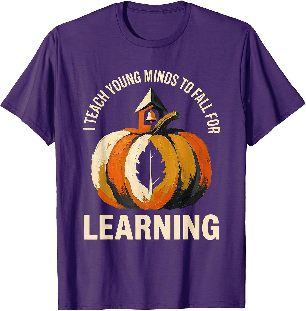 Men's I Teach Young Minds To Fall For Learning Teacher T-Shirt - Purple