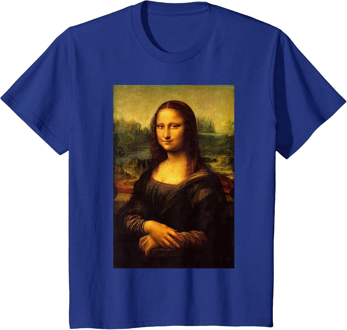Mona Lisa Leonardo Da Vinci Art History Renaissance Art Tee T-Shirt - Royal Blue