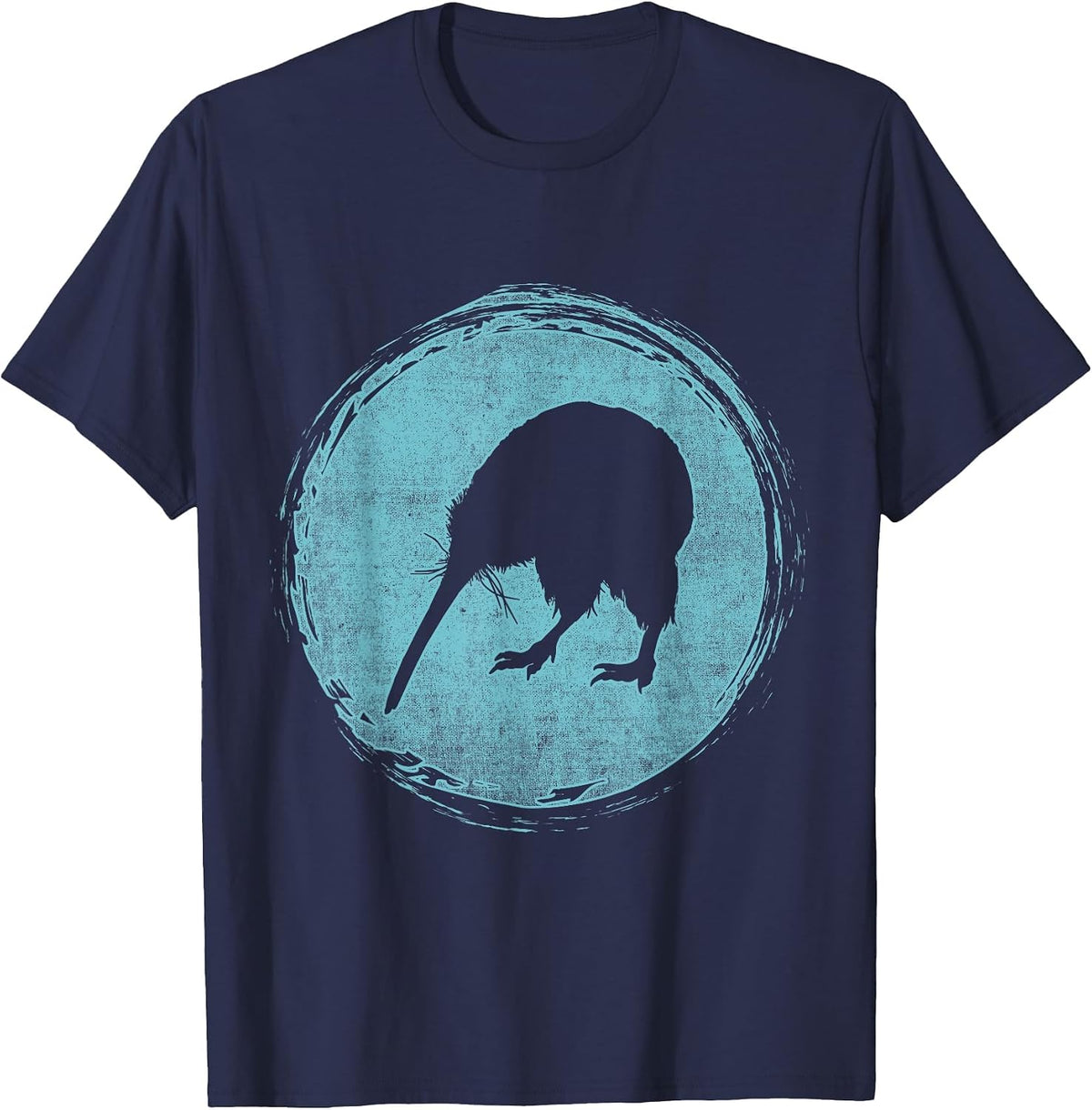 Retro Kiwi New Zealand T-Shirt - Navy Blue