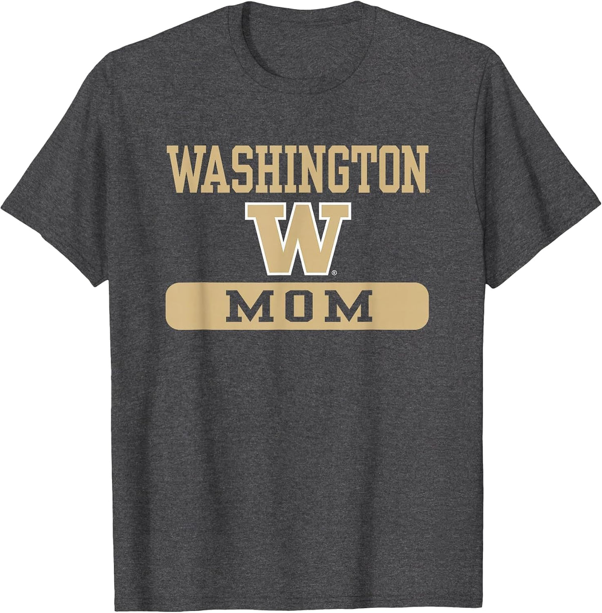 Washington Huskies Mom Officially Licensed T-Shirt - Dark Heather Grey