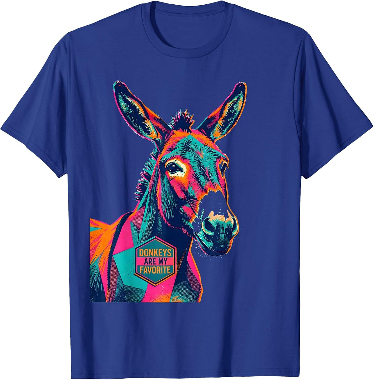 Men's Donkeys Are My Favorite Quirky Animal Humor Donkey Lover T-Shirt - Royal Blue