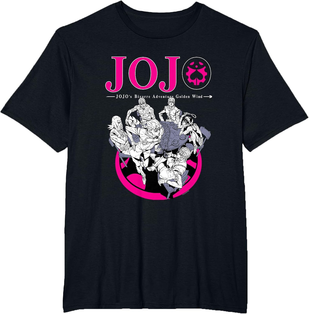 JoJo's Bizarre Adventure Part 5 Golden Wind Bruno's Gang T-Shirt - Black