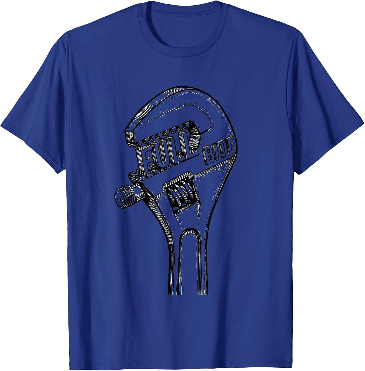 Men's Full Bite Oilfield Worker Rugged Occupational Pride Tough T-Shirt - Royal Blue