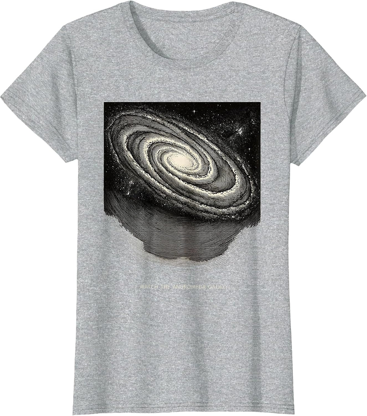 Women's I Watch The Andromeda Galaxy Whimsical Space Astronomy T-Shirt - Heather Grey