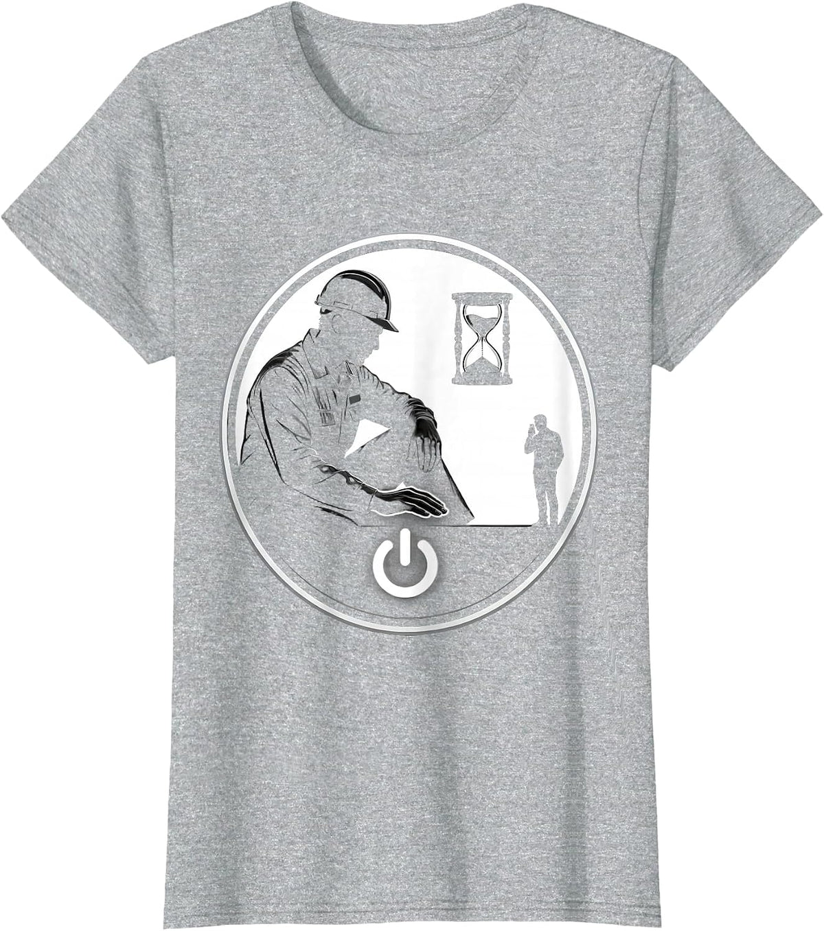 Women's Tech Support Badge Sarcastic IT Worker Humor T-Shirt - Heather Grey