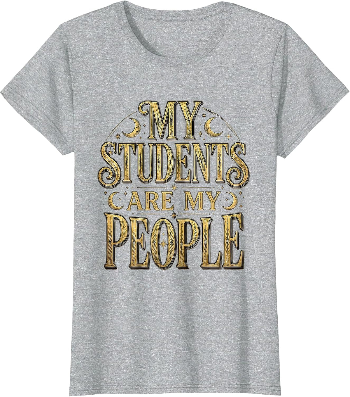 My Students Are My People Elementary Teacher Design T-Shirt - Heather Grey