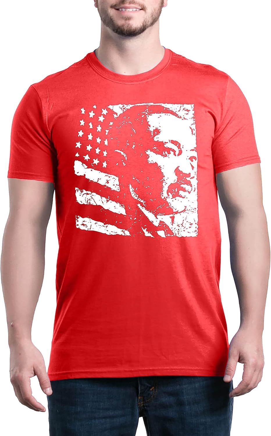 Martin Luther King Jr. American History Icon T-Shirt - Red