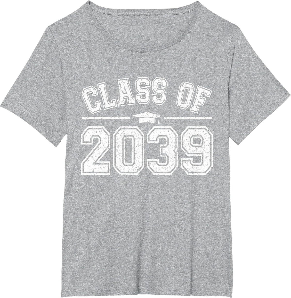 Preschool Class of 2039 Grow with Me Graduation 2039 Vintage T-Shirt - Heather Grey