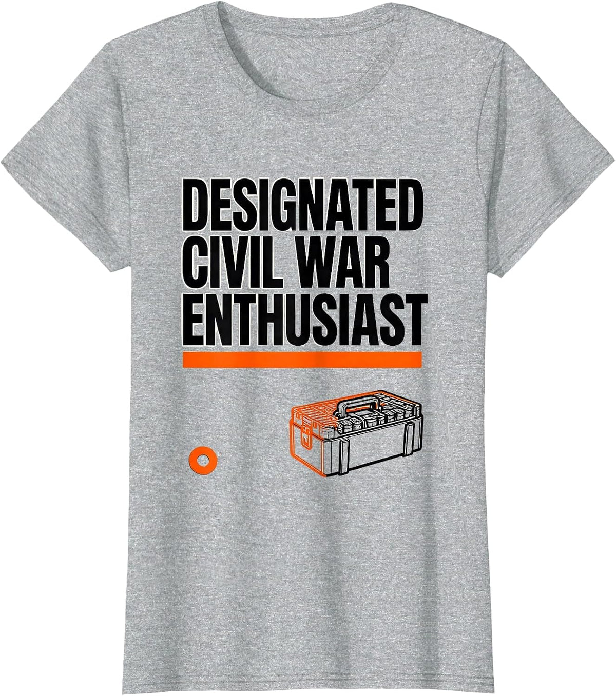 Women's Designated Civil War Enthusiast Funny History Buff Reenactor T-Shirt - Heather Grey