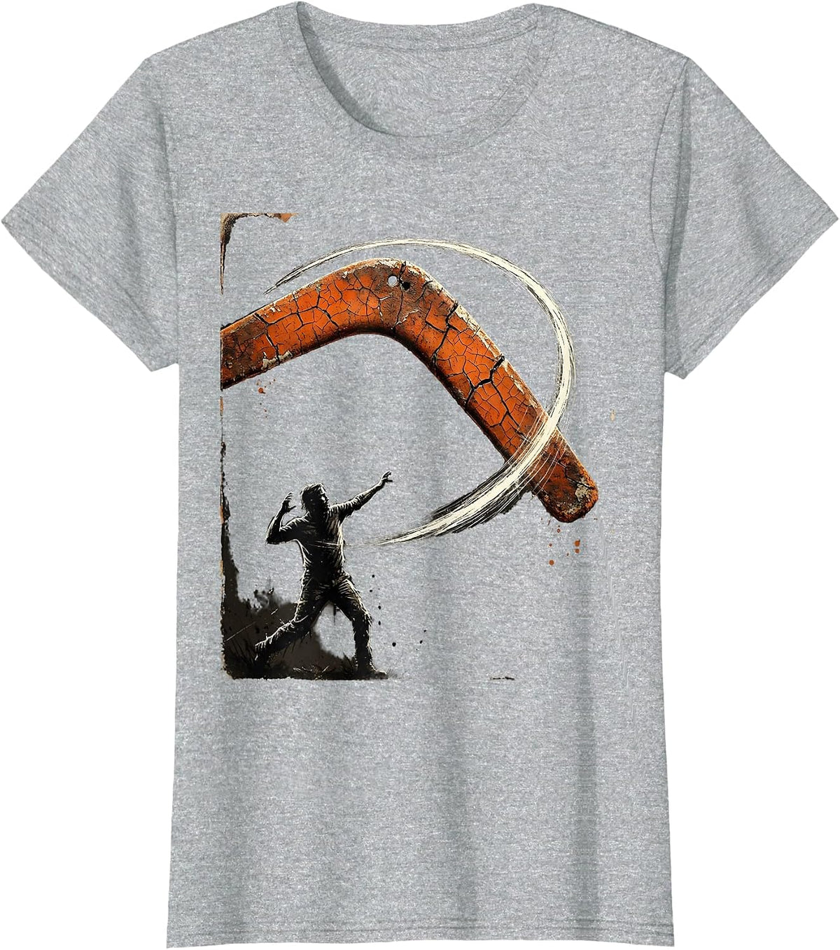 Boomerang Karma Funny FAFO Graphic Design T-Shirt - Heather Grey