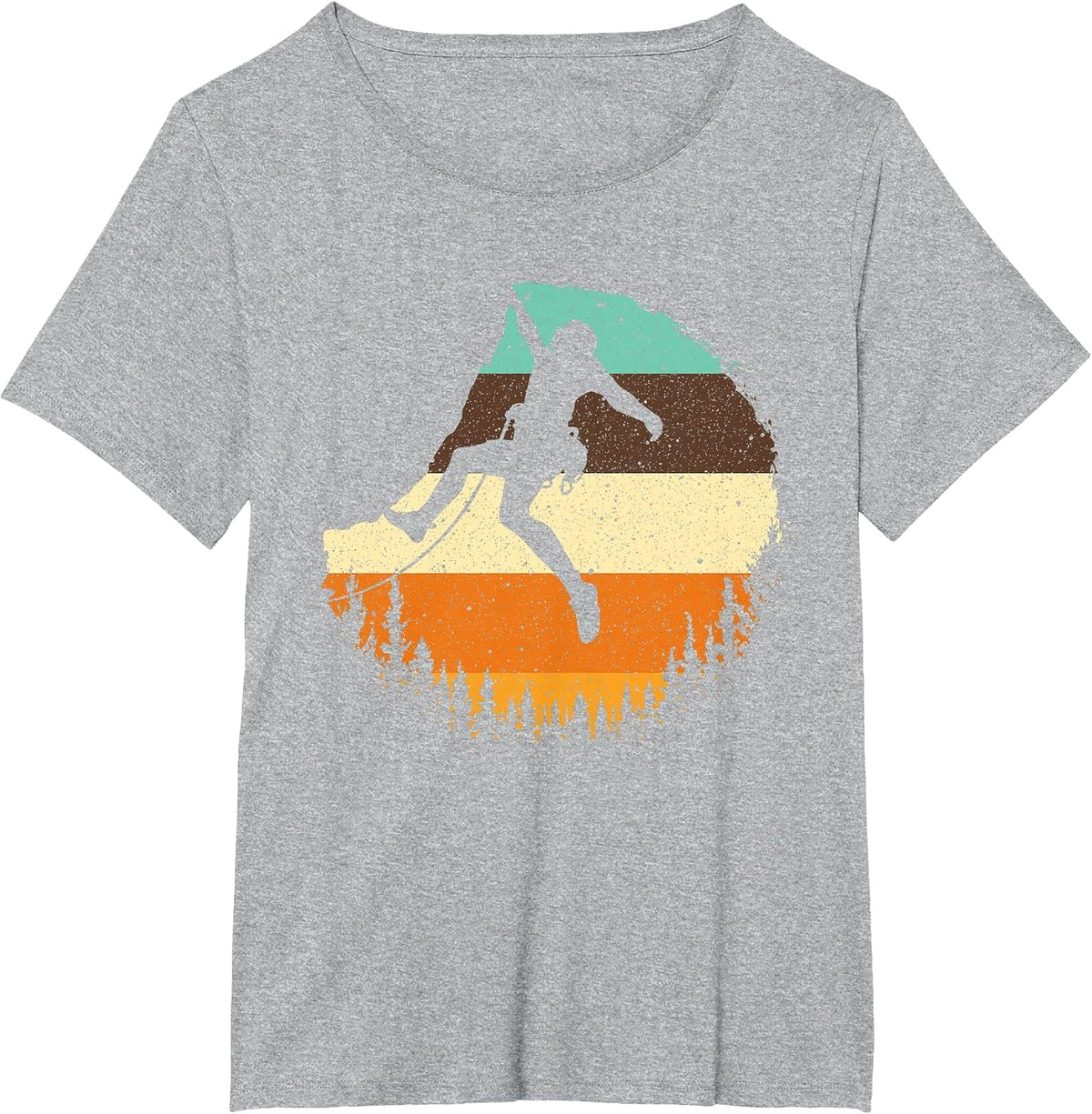 Cool Rock Climbing for Men Women Mountain Climber Bouldering T-Shirt - Heather Grey