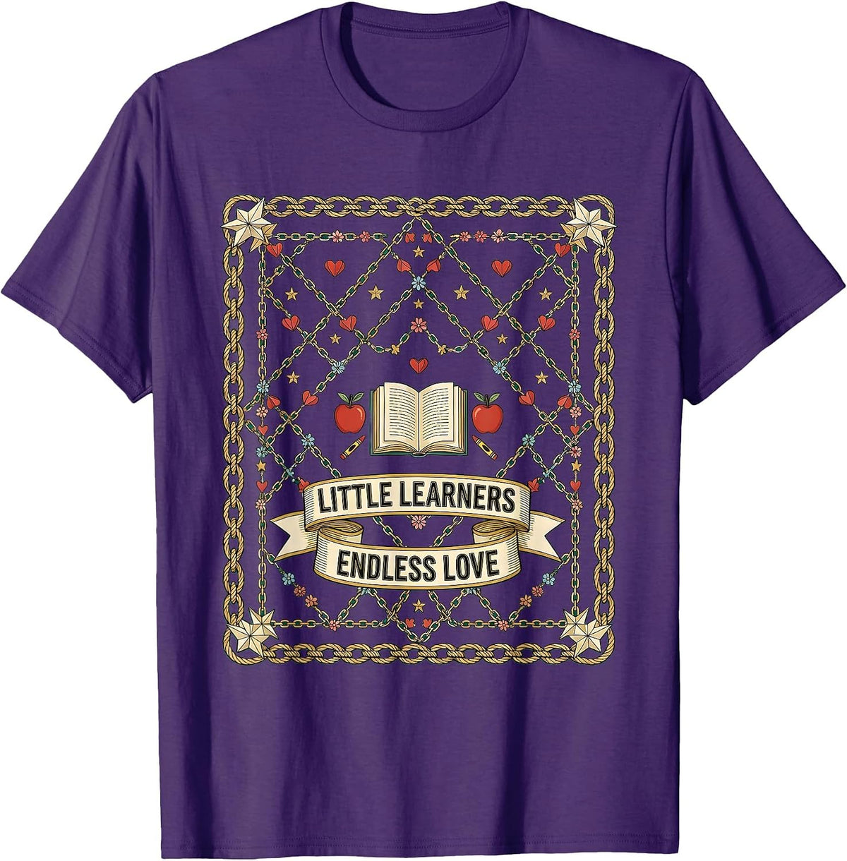 Men's Little Learners Endless Love Preschool Teacher T-Shirt - Purple