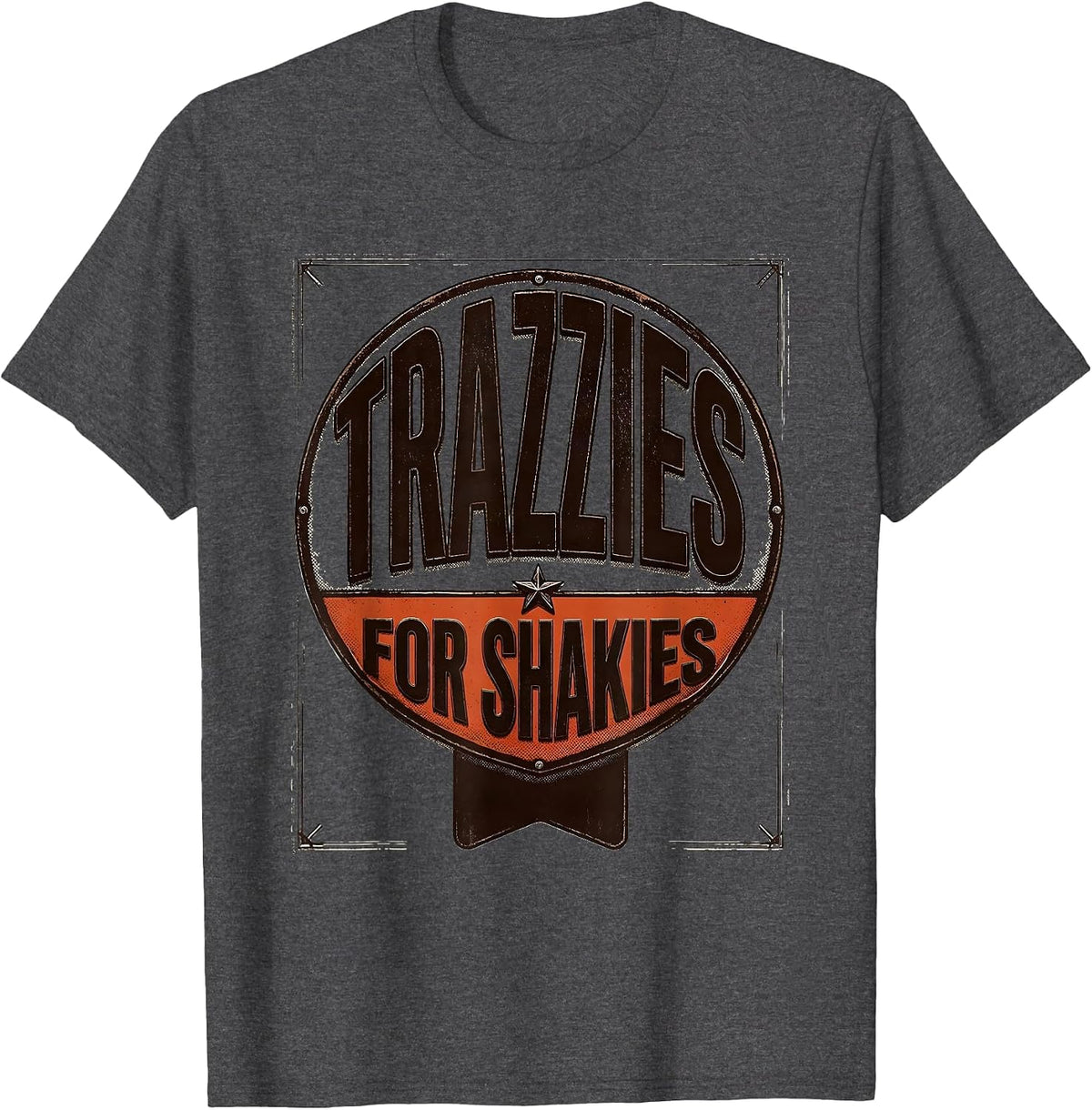 Men's Trazzies For Shakies Funny Vet Tech Veterinary Technician T-Shirt - Dark Heather Grey