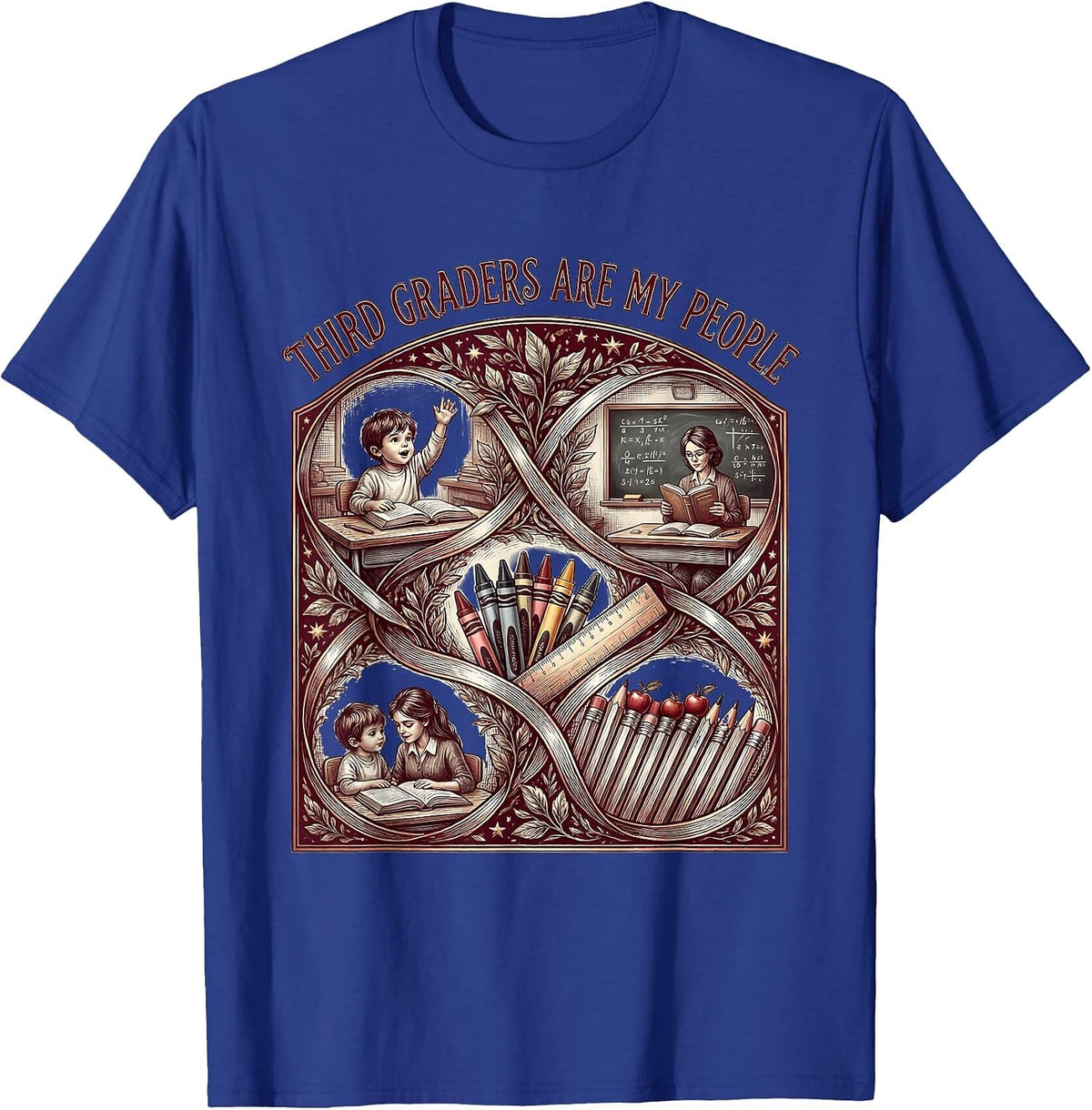 Men's Third Graders Are My People Teacher Design T-Shirt - Royal Blue