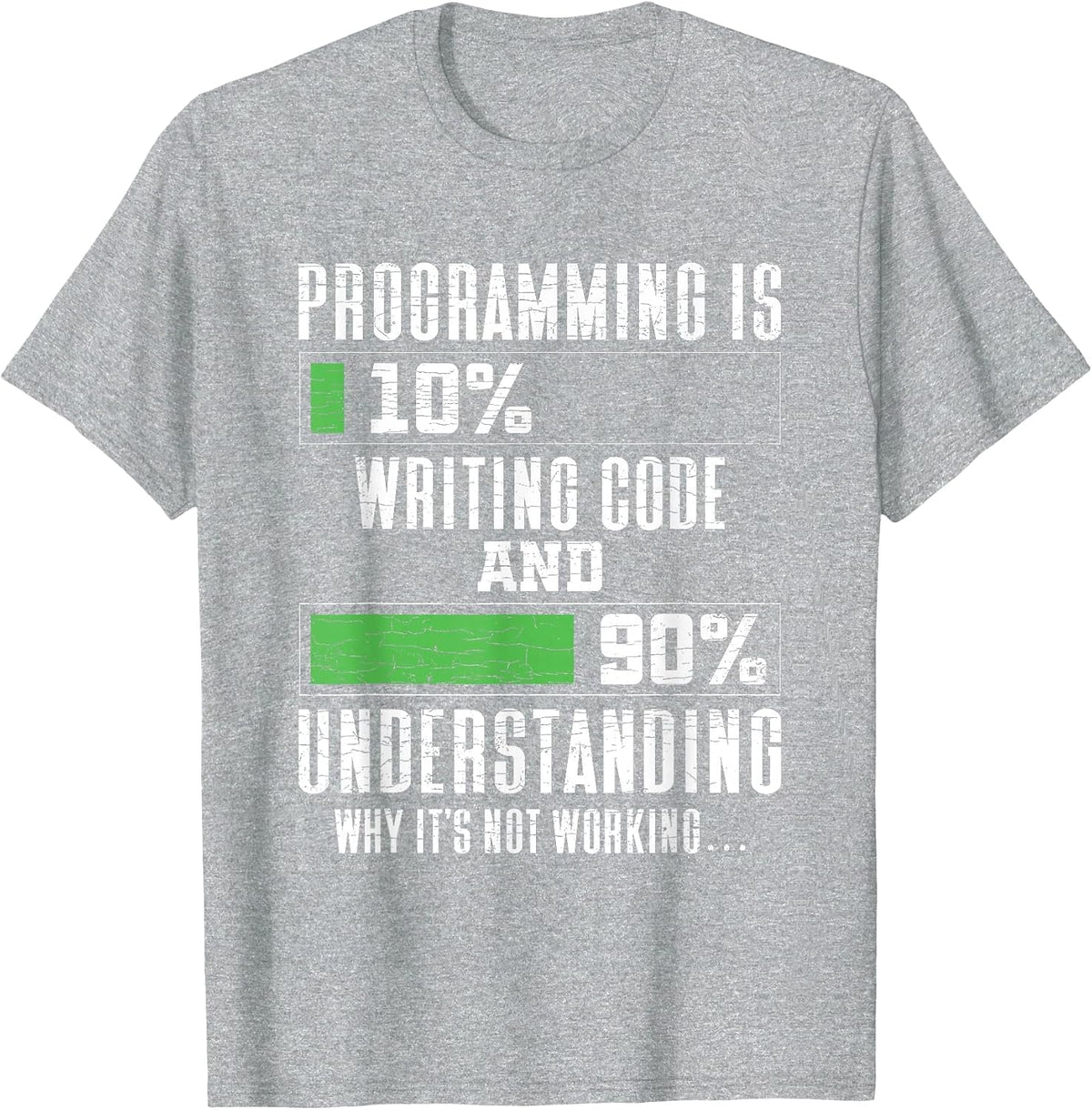 Programming Codeing Coder Programmer T-Shirt - Heather Grey