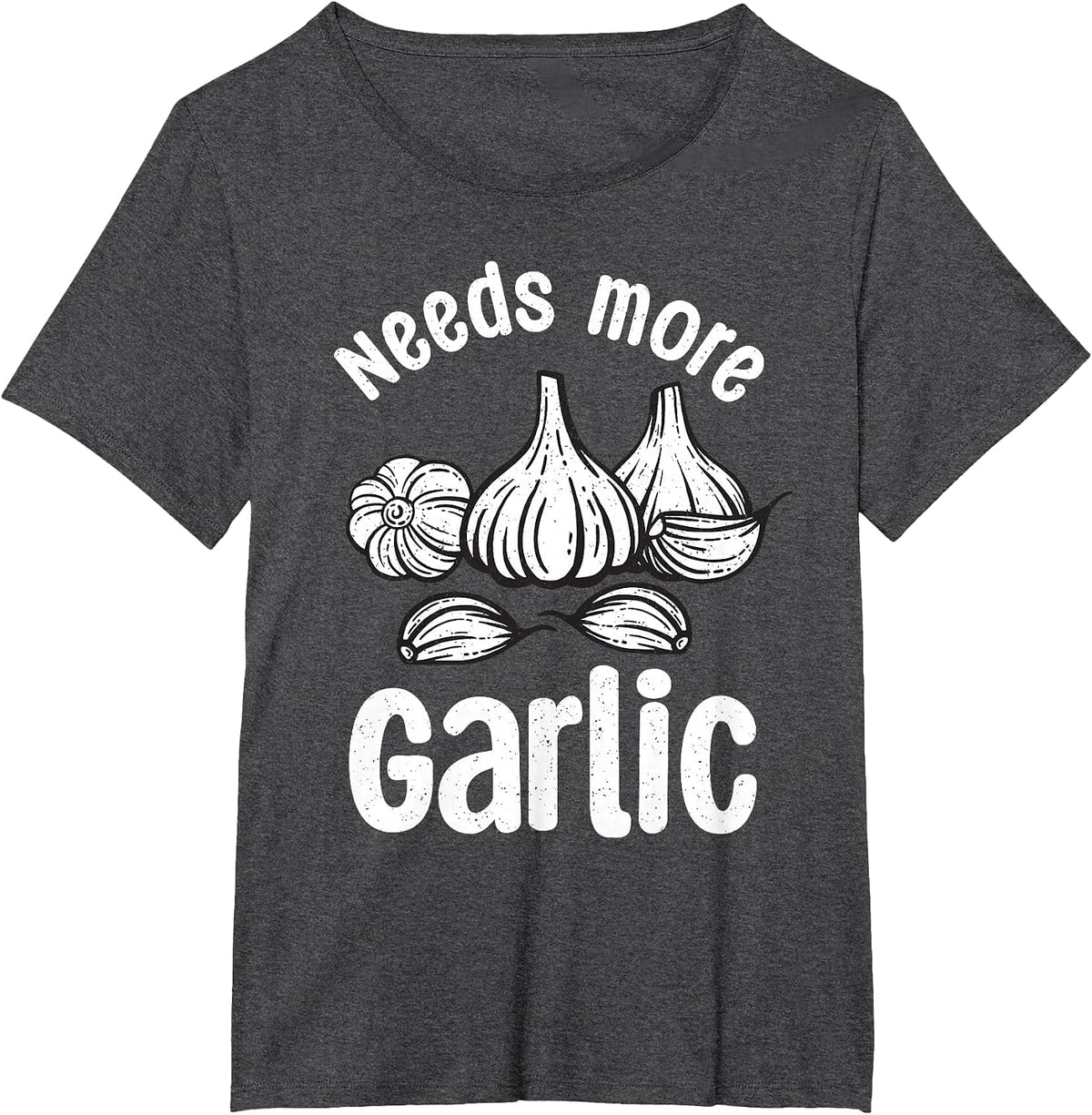 Garlic Art for Men Women Chef Cook Asian Food Garlic Lover T-Shirt - Dark Heather Grey