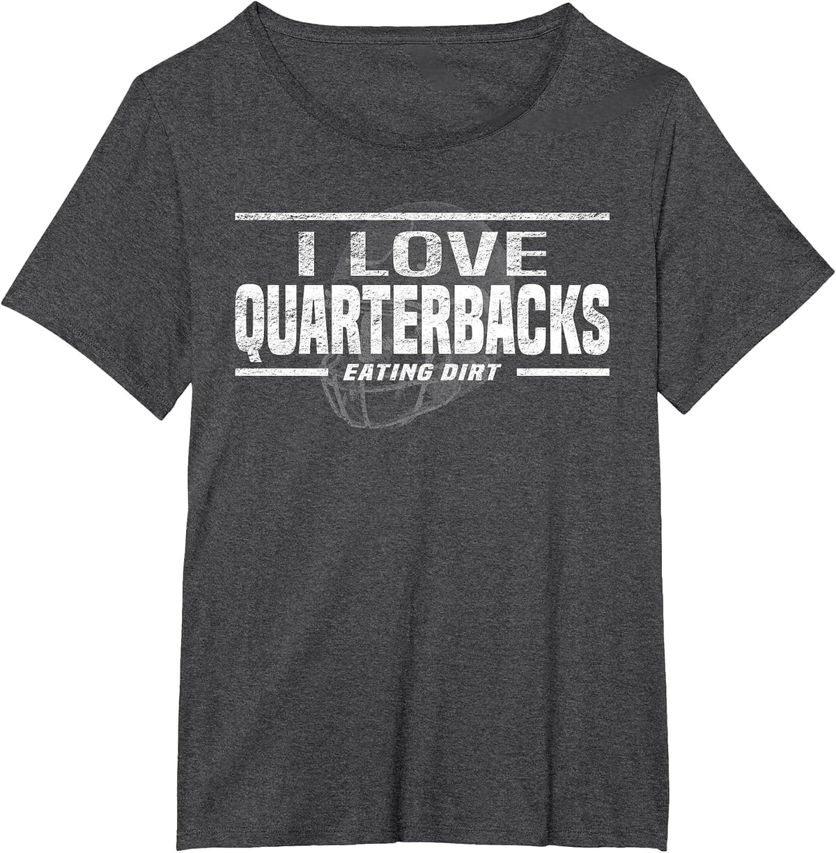 Defensive End, Funny Football T-Shirt - Dark Heather Grey