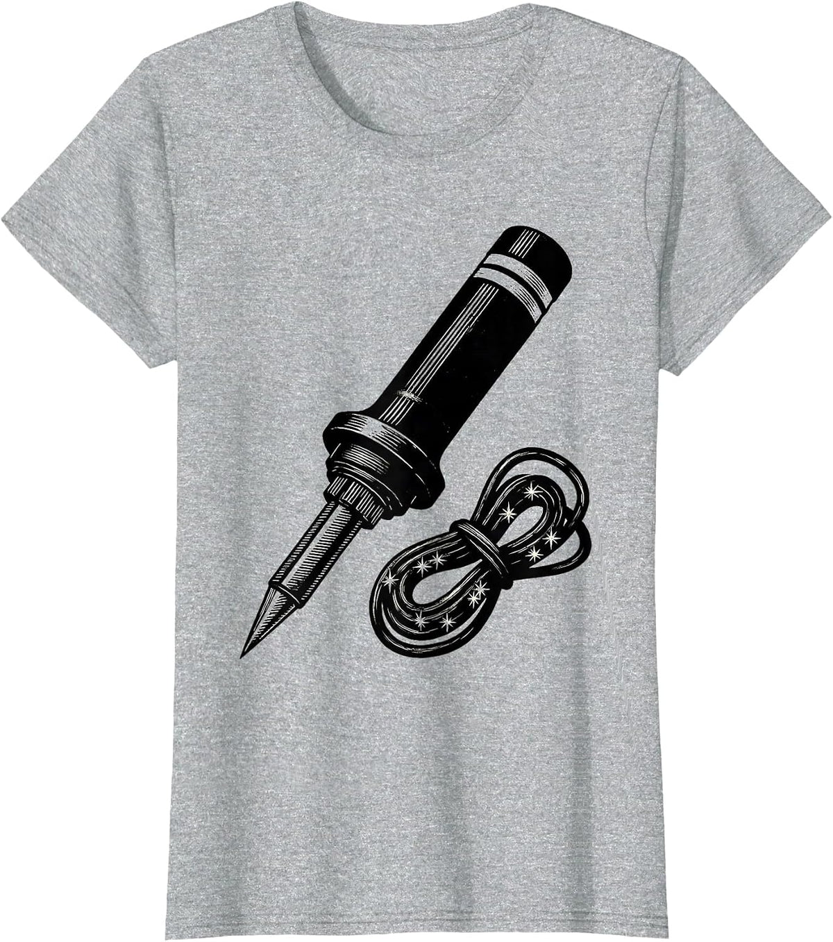 Soldering Iron Patriotic Skilled Trades Worker Gift T-Shirt - Heather Grey