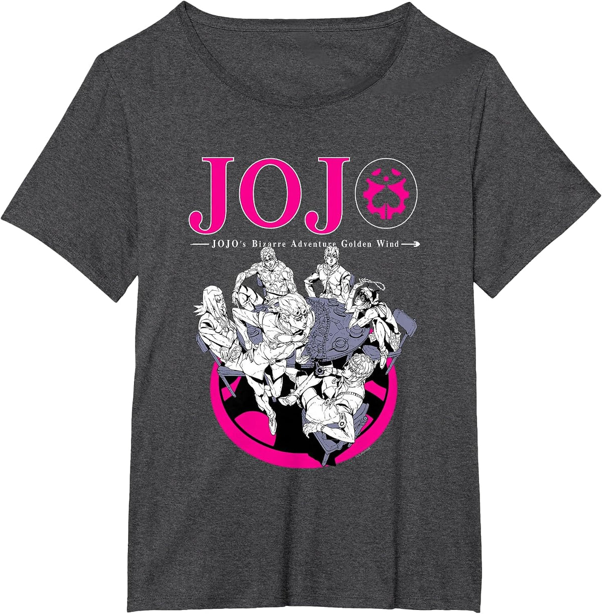 JoJo's Bizarre Adventure Part 5 Golden Wind Bruno's Gang T-Shirt - Dark Heather Grey