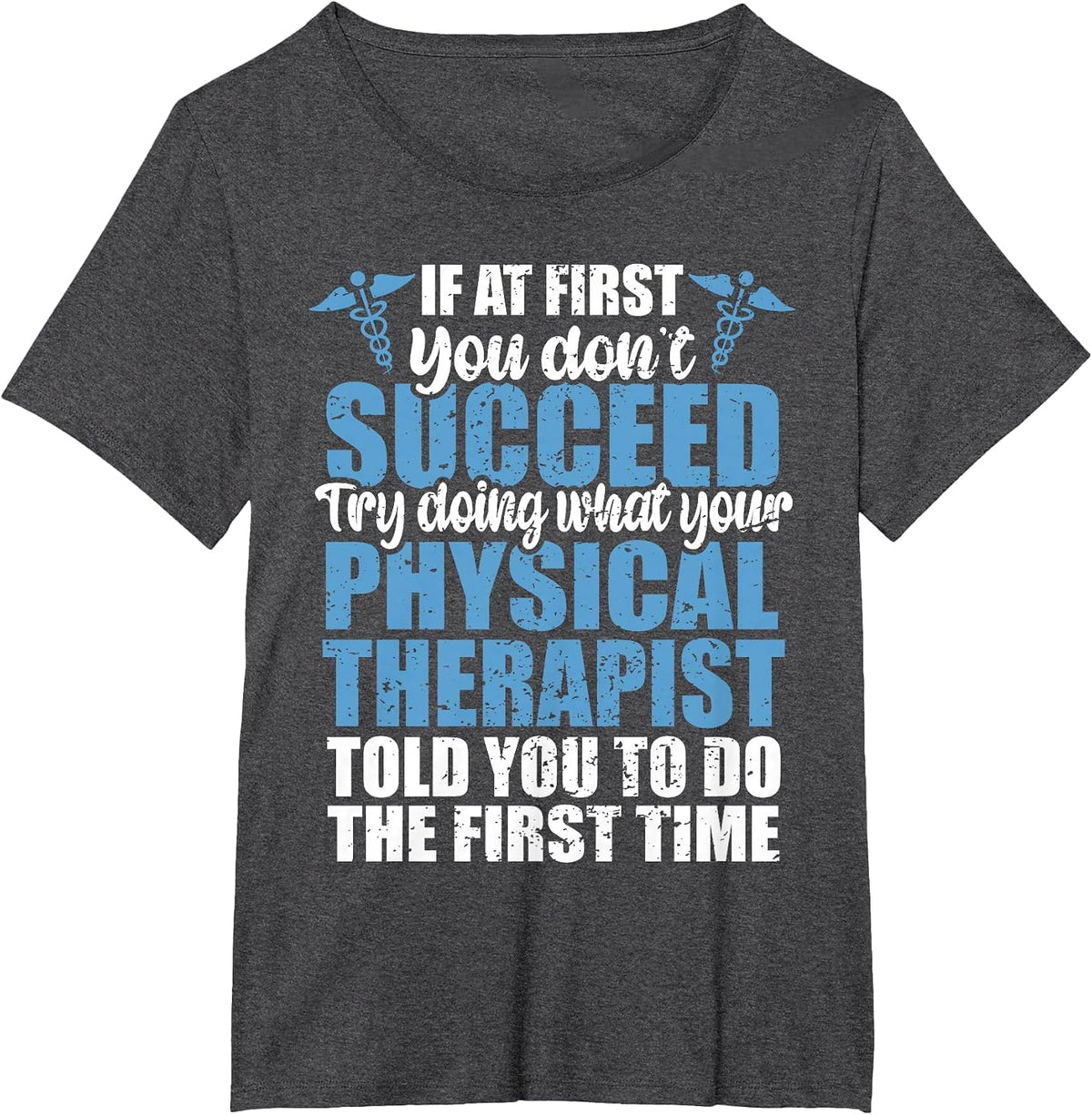 Funny Physical Therapy PT, Retro Physical Therapist T-Shirt - Dark Heather Grey