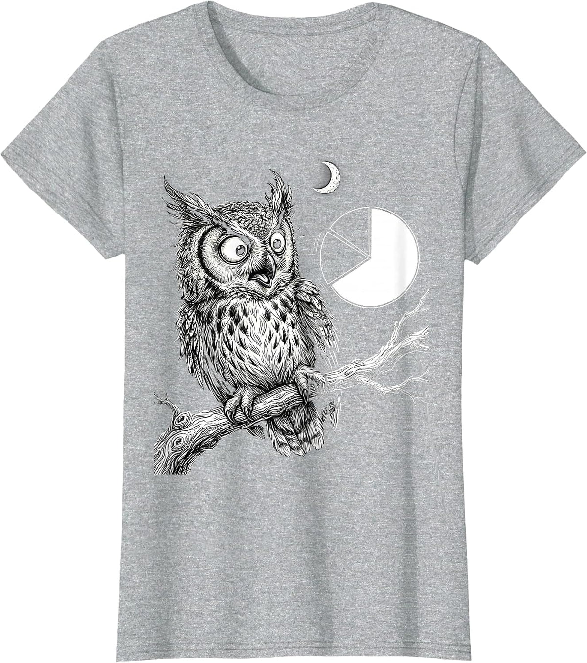 Women's Owl Math Teacher Halloween Pun Humor T-Shirt - Heather Grey