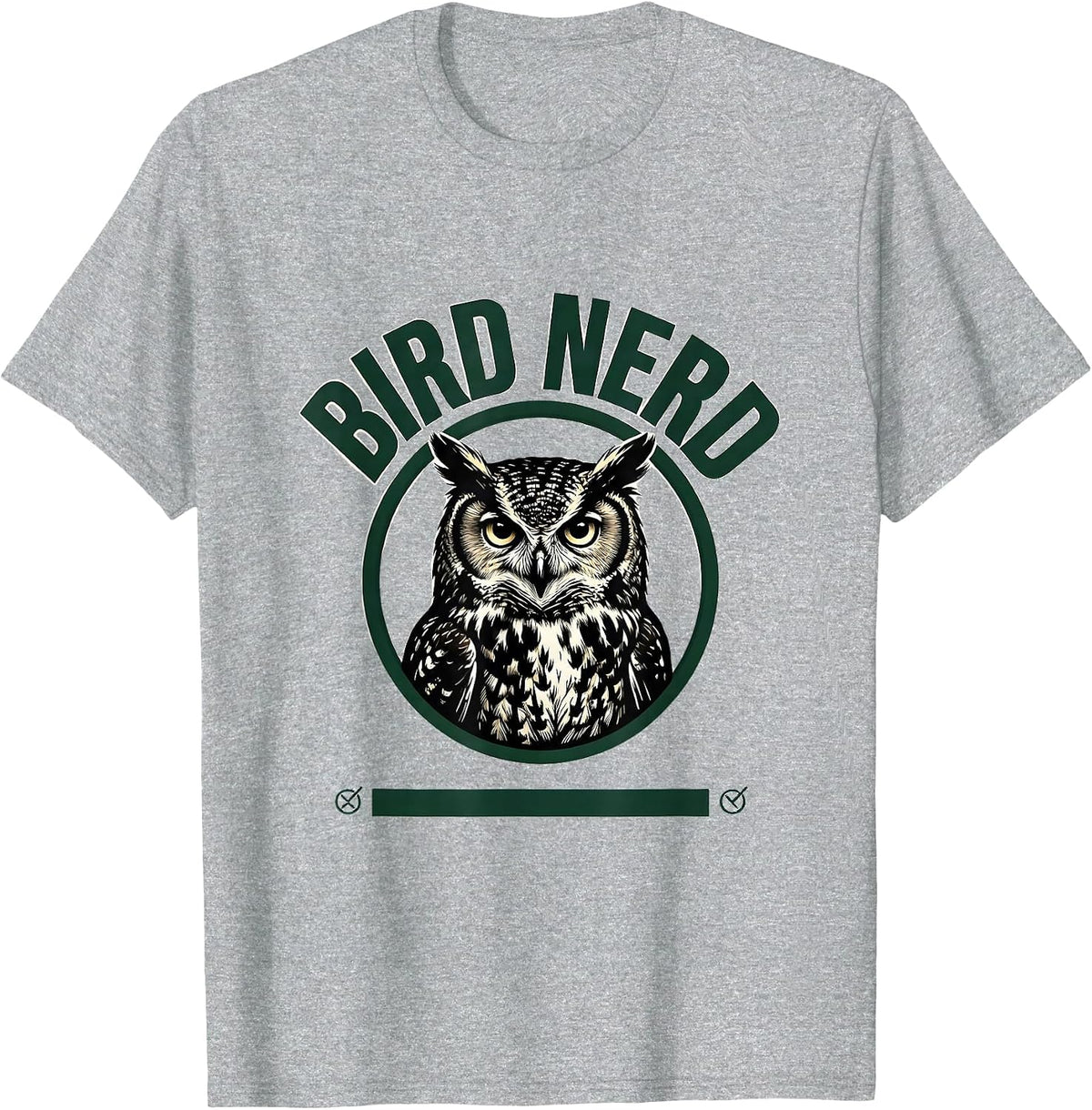Men's Bird Nerd Funny Barred Owl Bird Lover Birdwatching Humor T-Shirt - Heather Grey