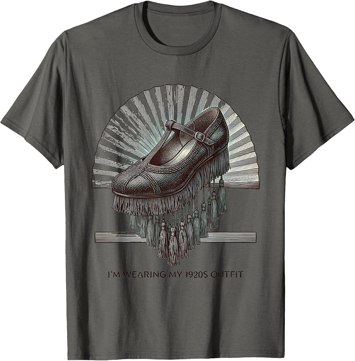 Men's I'm Wearing My 1920s Outfit Vintage Flapper Party New Years T-Shirt - Asphalt Grey