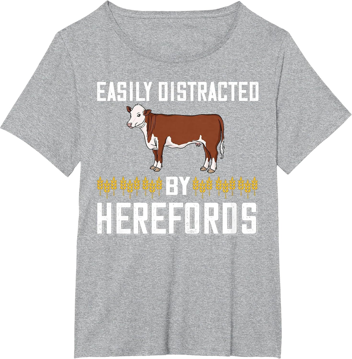 Hereford Bull Beef Farm T-Shirt - Heather Grey