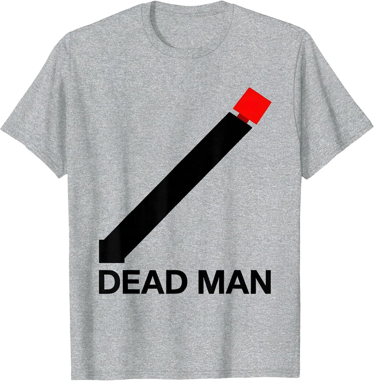 Men's DEAD MAN Funny Construction Worker Contractor Gag Gift T-Shirt - Heather Grey