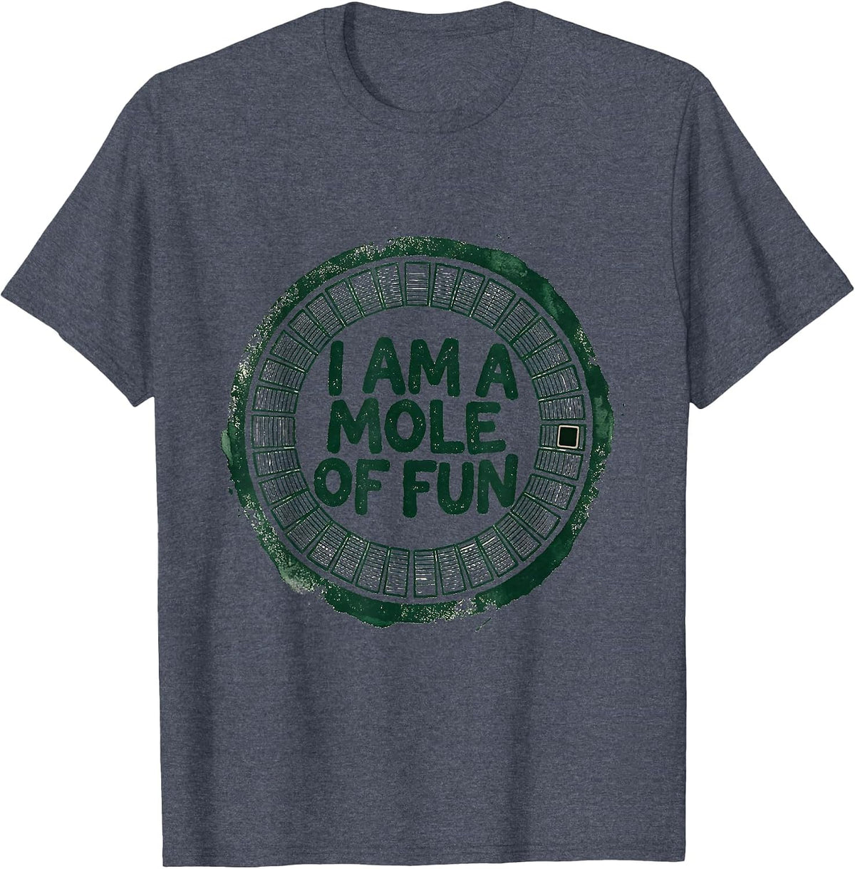 I Am A Mole Of Fun Rubber Stamp Chemistry Teacher Science T-Shirt - Heather Blue