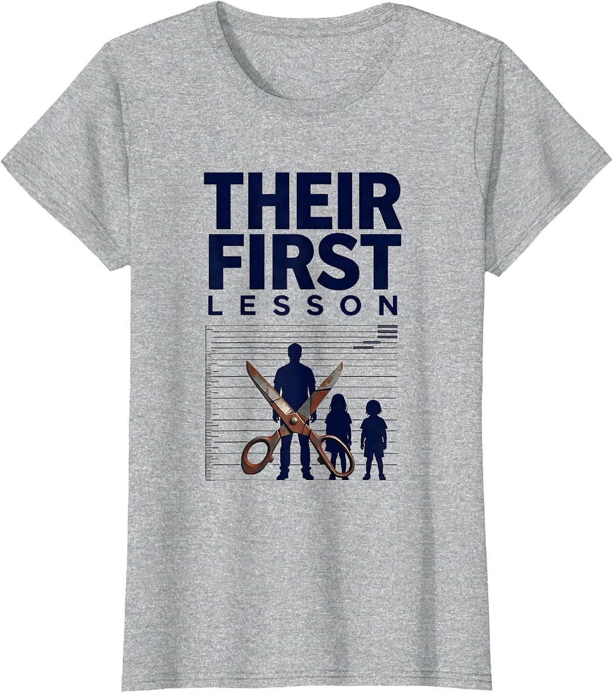 Their First Lesson Head Start Early Childhood Teacher Back T-Shirt - Heather Grey
