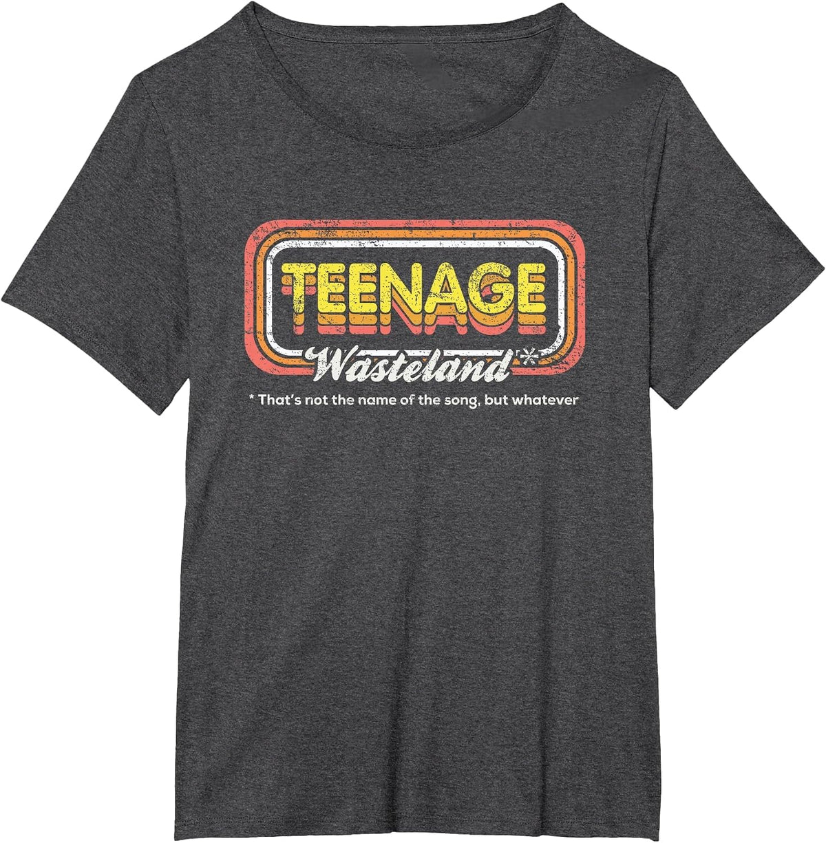 Classic Rock Teenage Wasteland Funny 70s T-Shirt - Dark Heather Grey