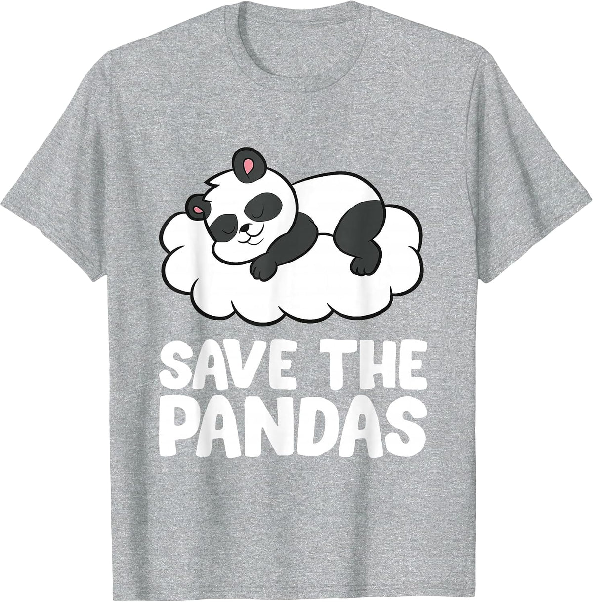 Animal Welfare Save The Pandas T-Shirt - Heather Grey
