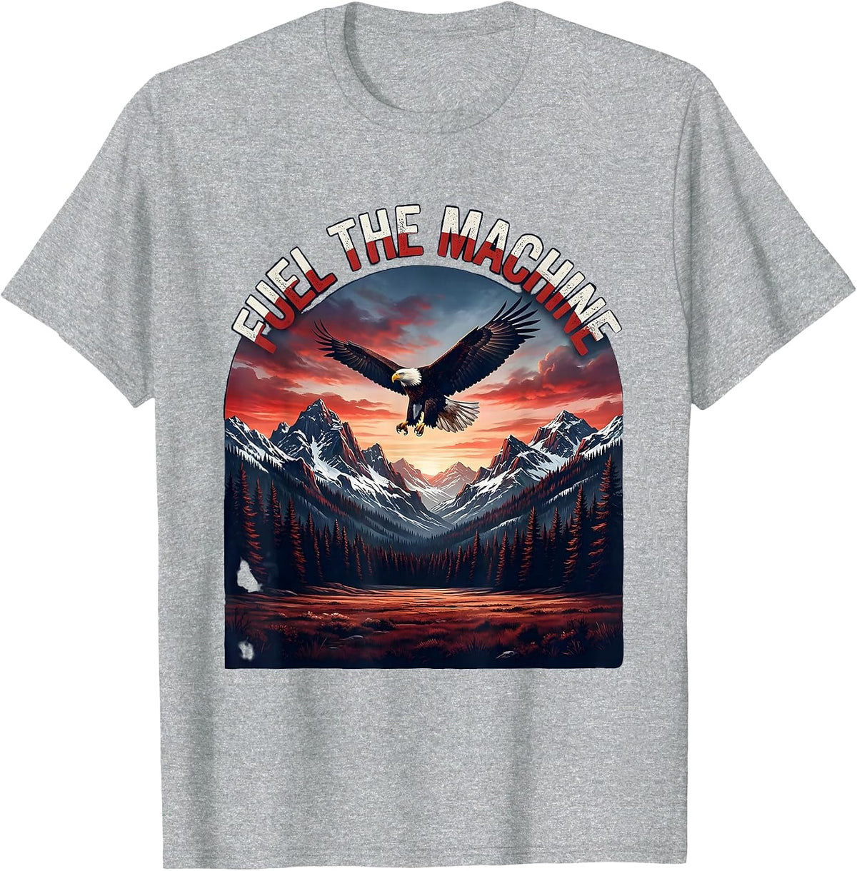 Men's Fuel the Machine Pit Crew Racing Design T-Shirt - Heather Grey