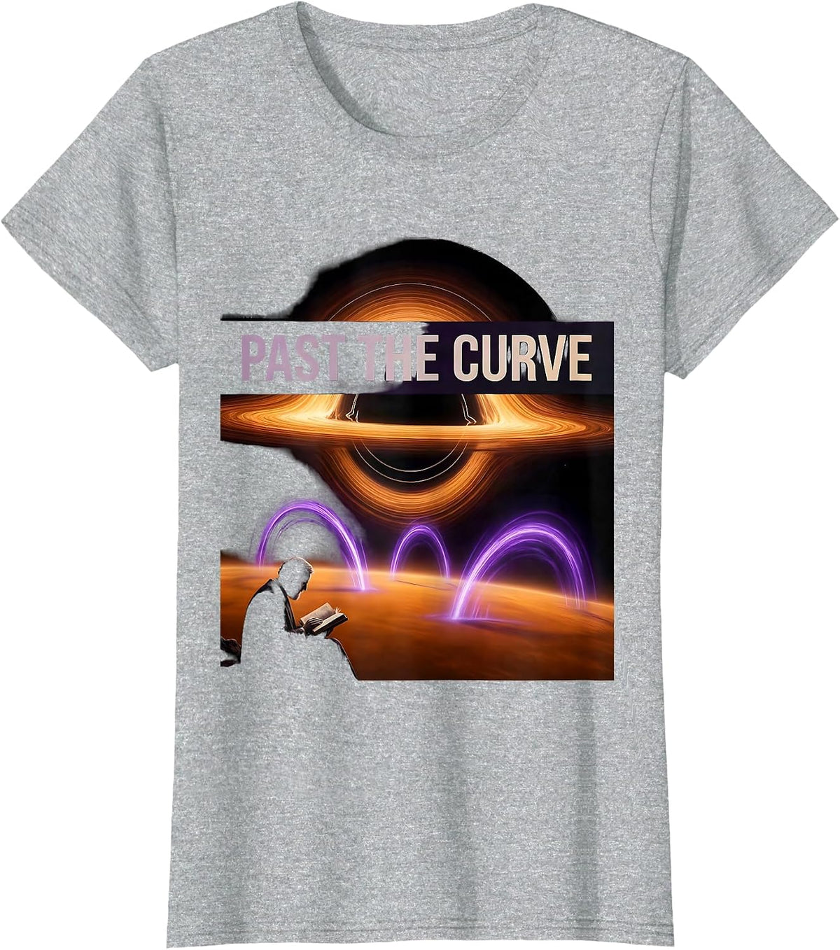 Past the Curve Astrophysics Science Education Physics Lover T-Shirt - Heather Grey