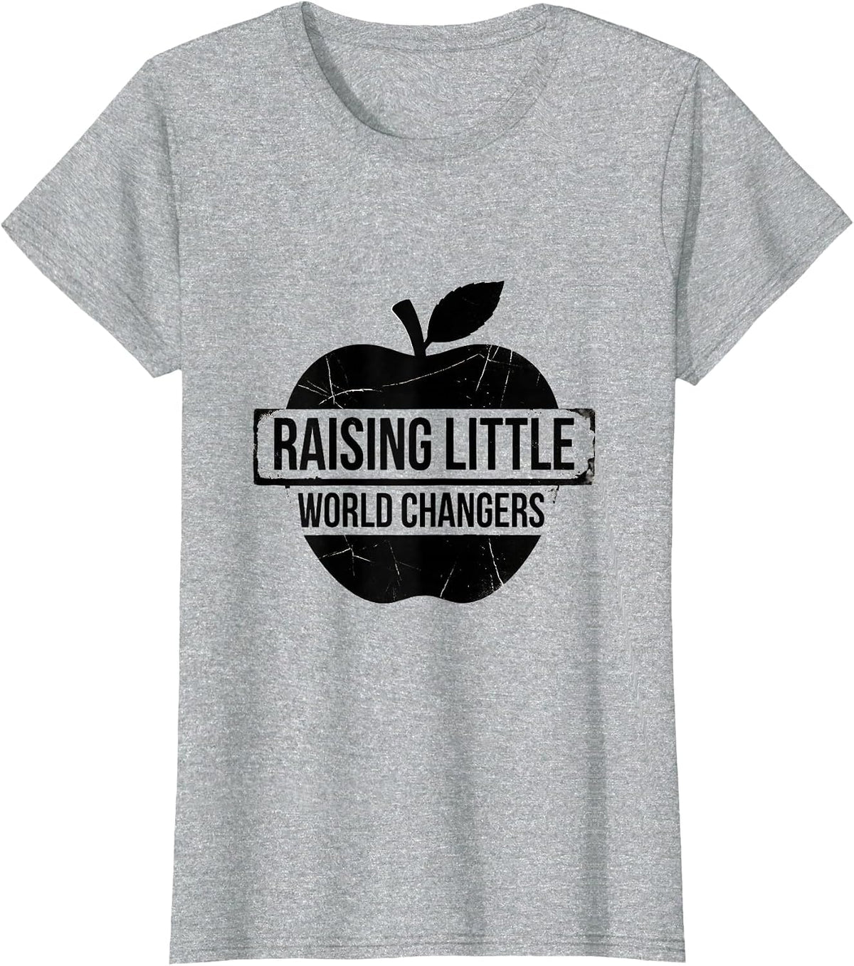 Raising Little World Changers Elementary Teacher T-Shirt - Heather Grey