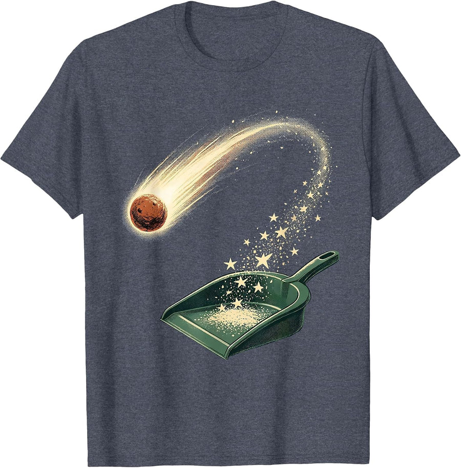 Vintage Comet Retro Astronomy Space Enthusiast T-Shirt - Heather Blue
