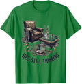 Men's He’s Still Thinking Funny Chess Player Lover Gift Chess T-Shirt - Kelly Green
