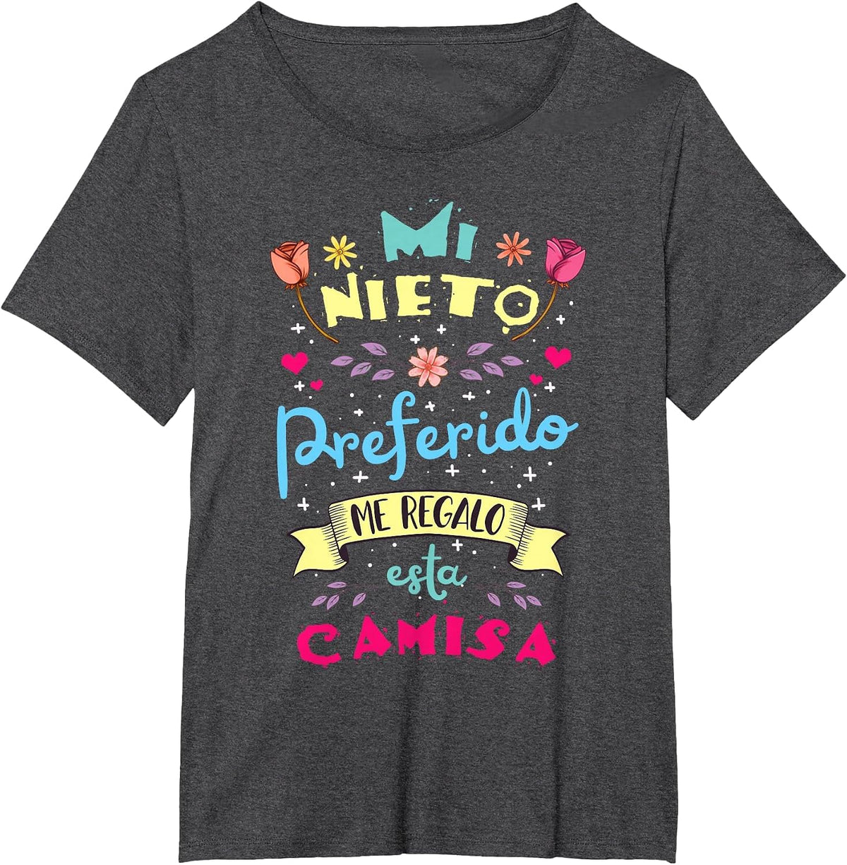 Mi Nieto Favorito Regalo de cumpleanos para Abuela y Abuelo T-Shirt - Dark Heather Grey