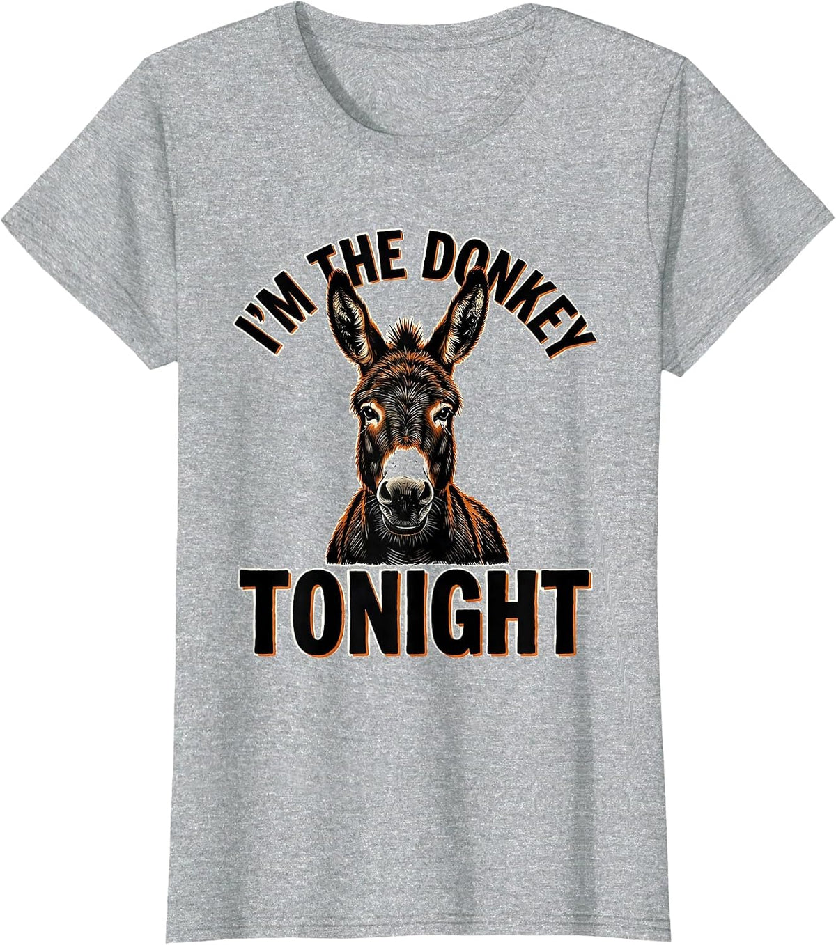 I'm The Donkey Tonight Funny Donkey Lover Halloween Party T-Shirt - Heather Grey