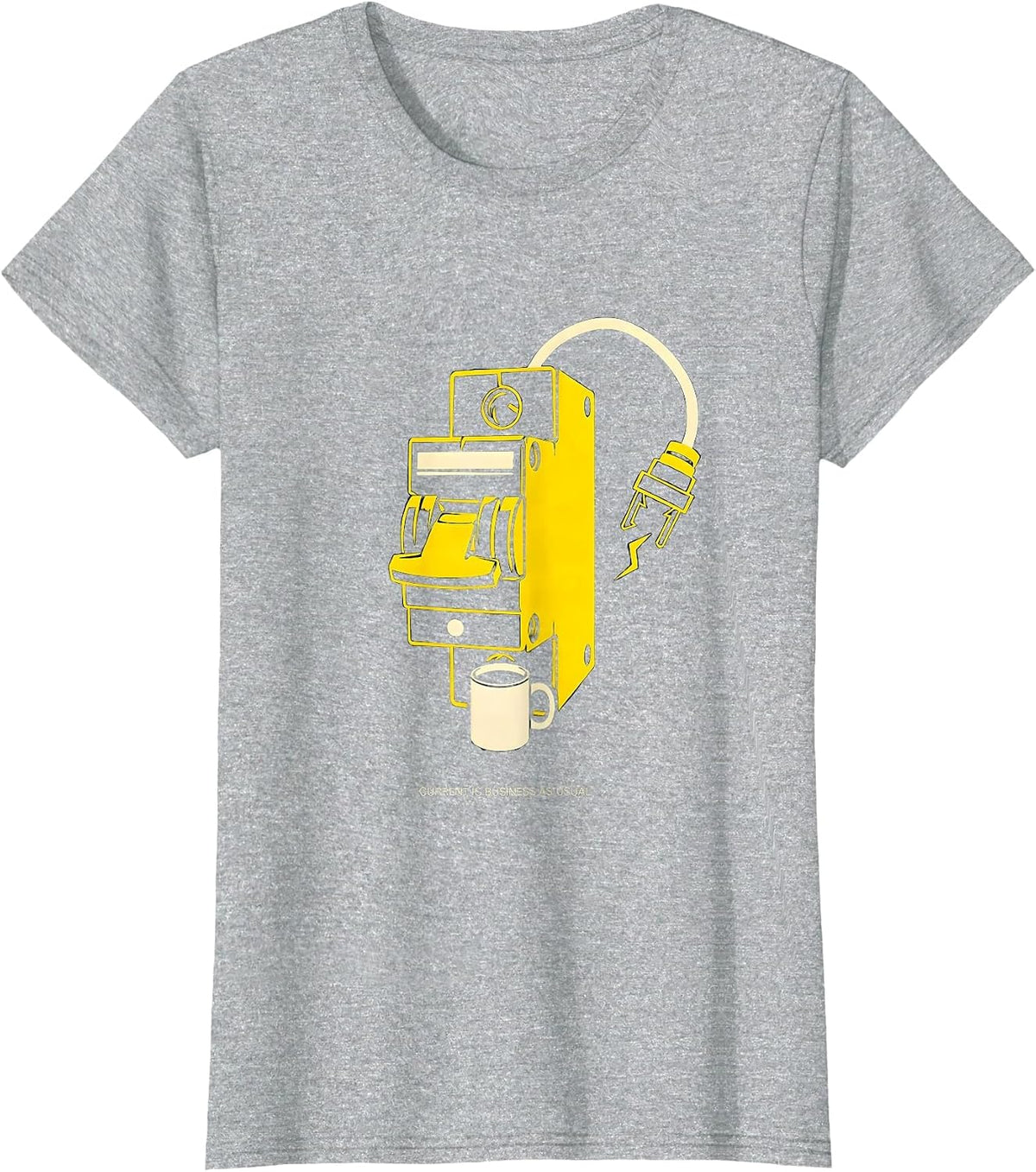 Current Is Business As Usual Funny Electrician Lineman Dark T-Shirt - Heather Grey