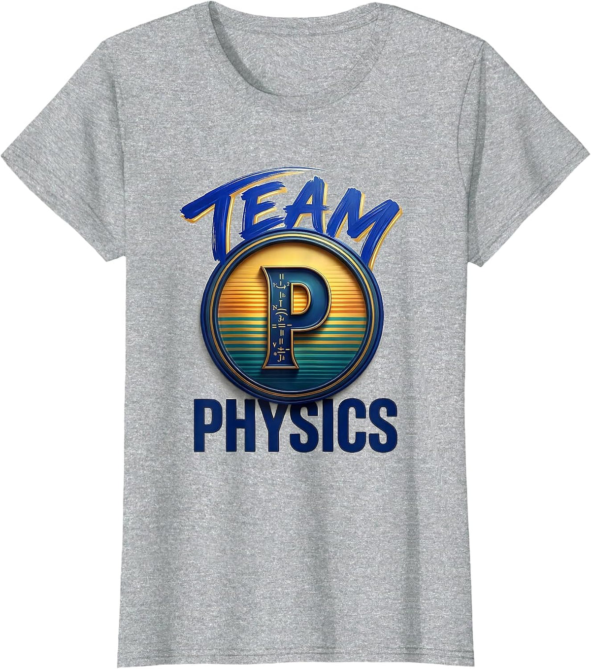 Women's Team Physics Retro Badge STEAM Teacher STEM Pride T-Shirt - Heather Grey