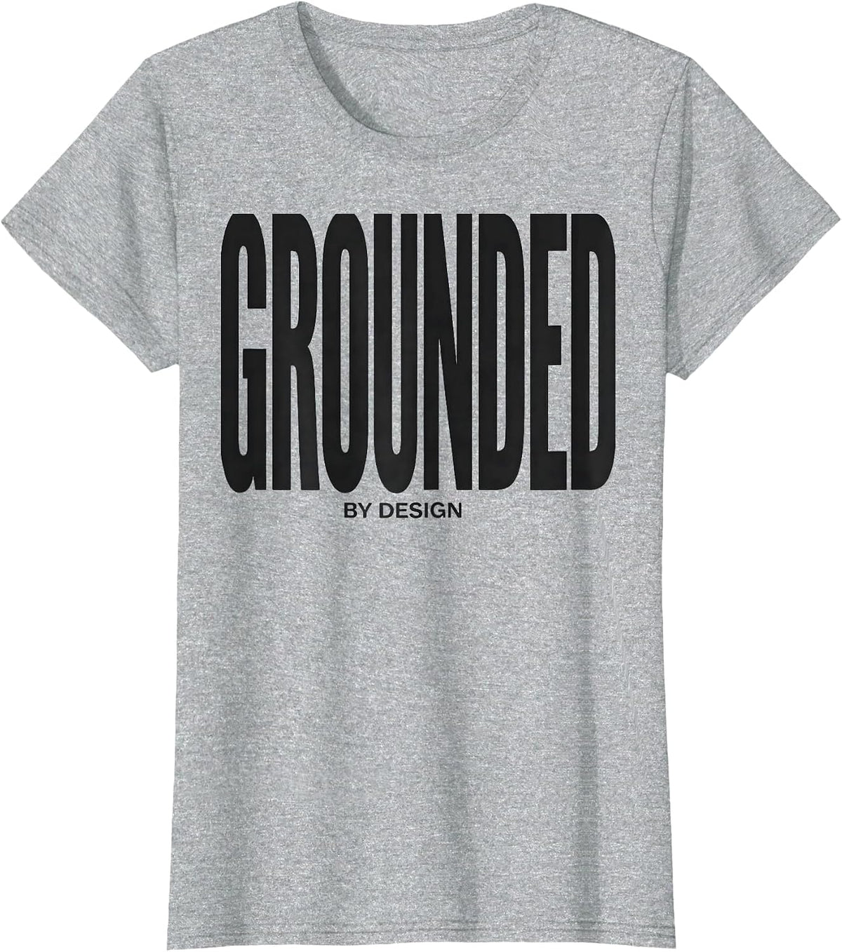Women's Grounded By Design Funny Penguin Lover Animal Humor Gift T-Shirt - Heather Grey