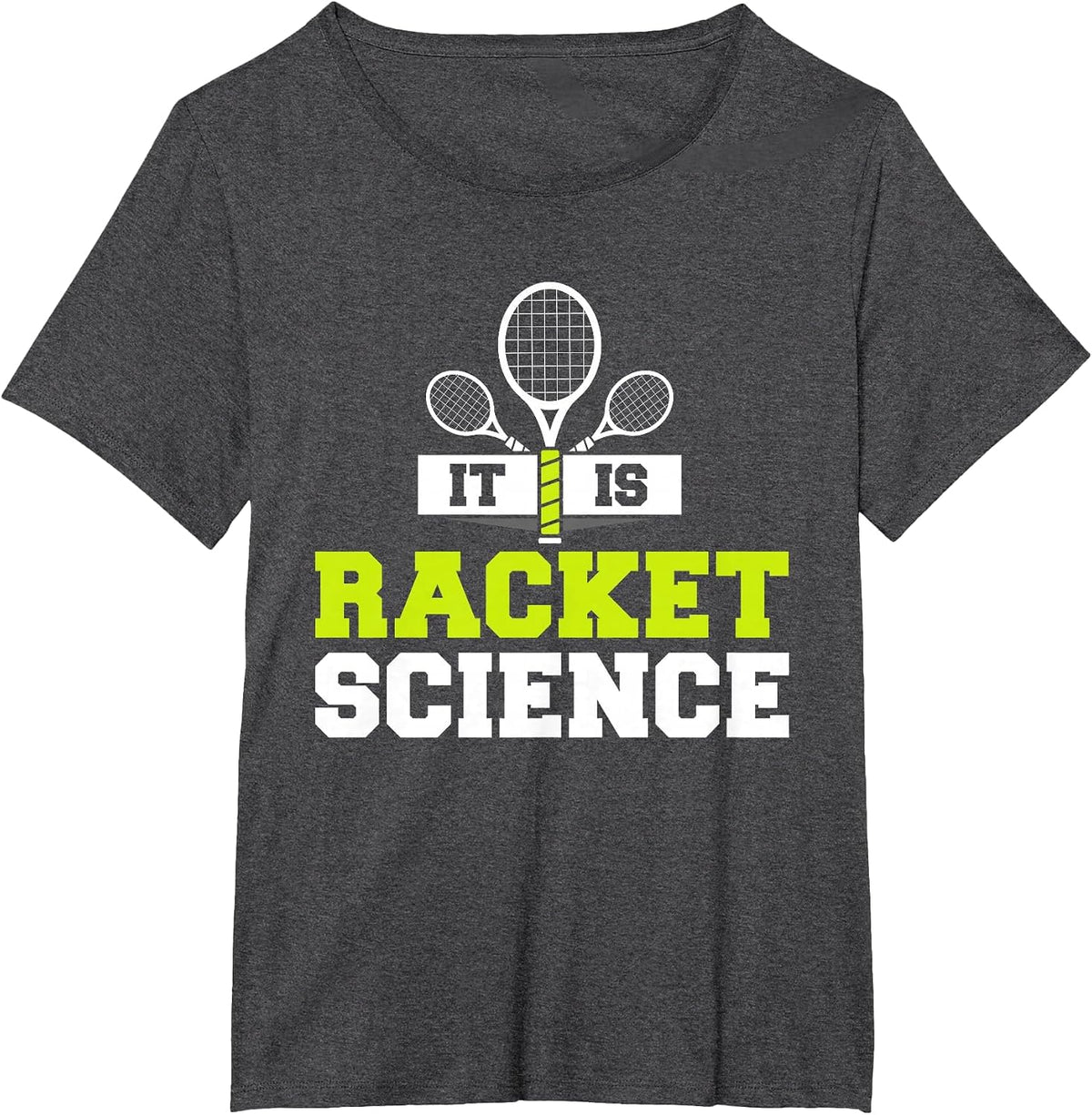 It is Racket Science Funny Tennis Player Court Game Pun T-Shirt - Dark Heather Grey
