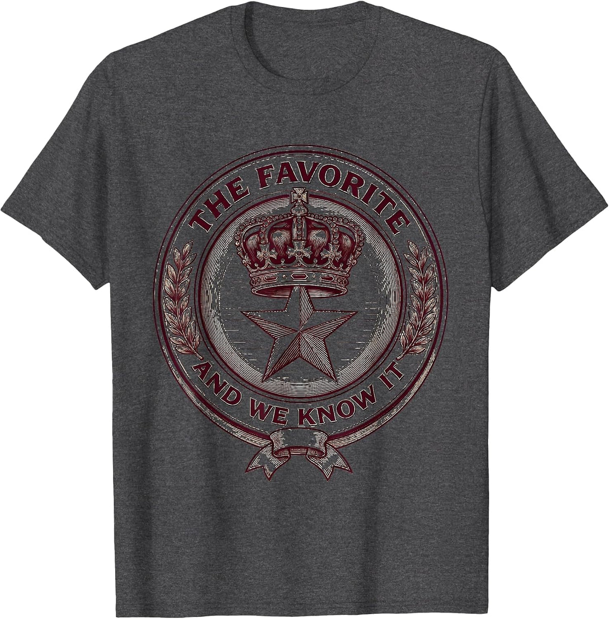 Men's The Favorite And We Know It Daughter Design T-Shirt - Dark Heather Grey