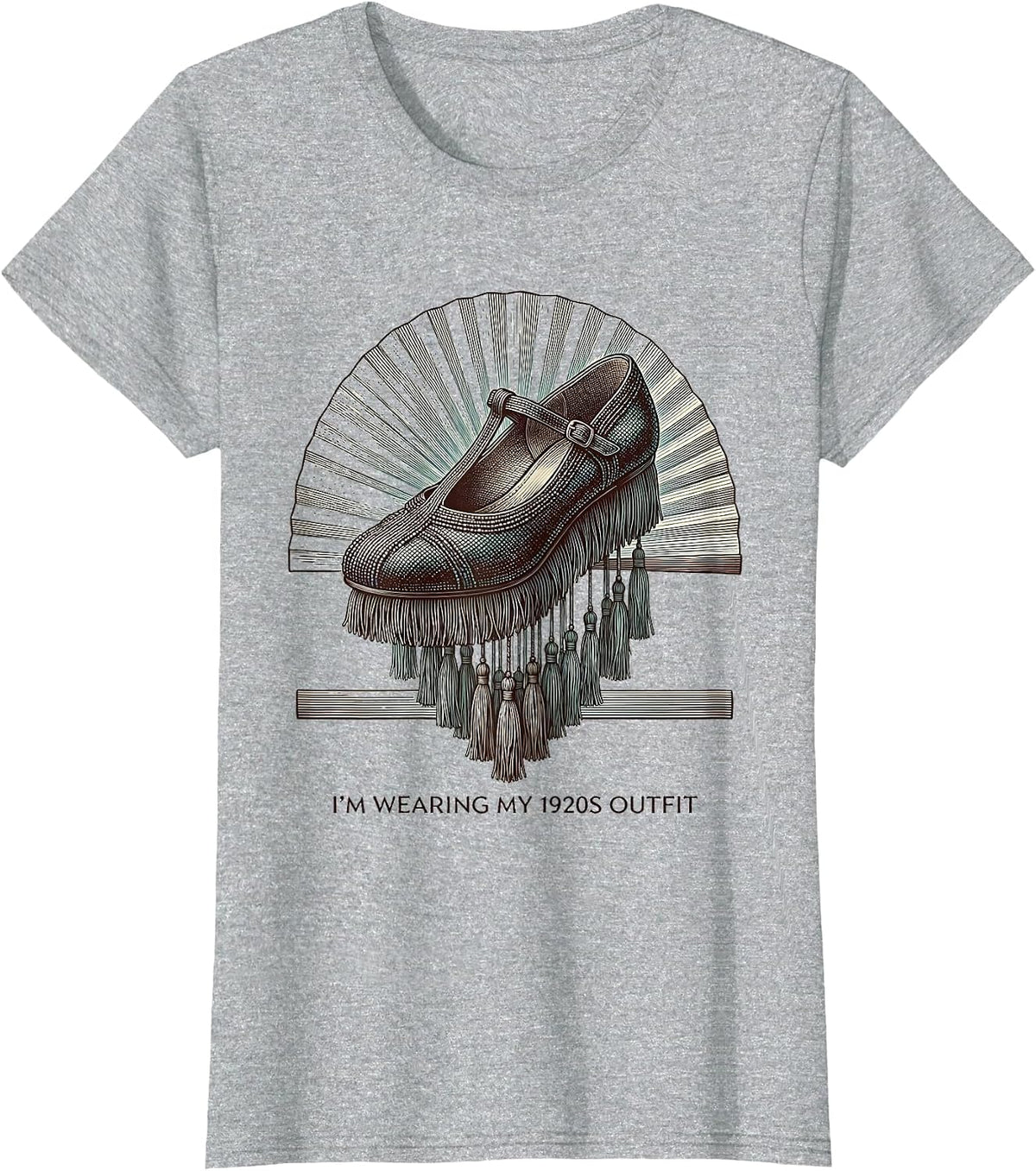 Women's I'm Wearing My 1920s Outfit Vintage Flapper Party New Years T-Shirt - Heather Grey