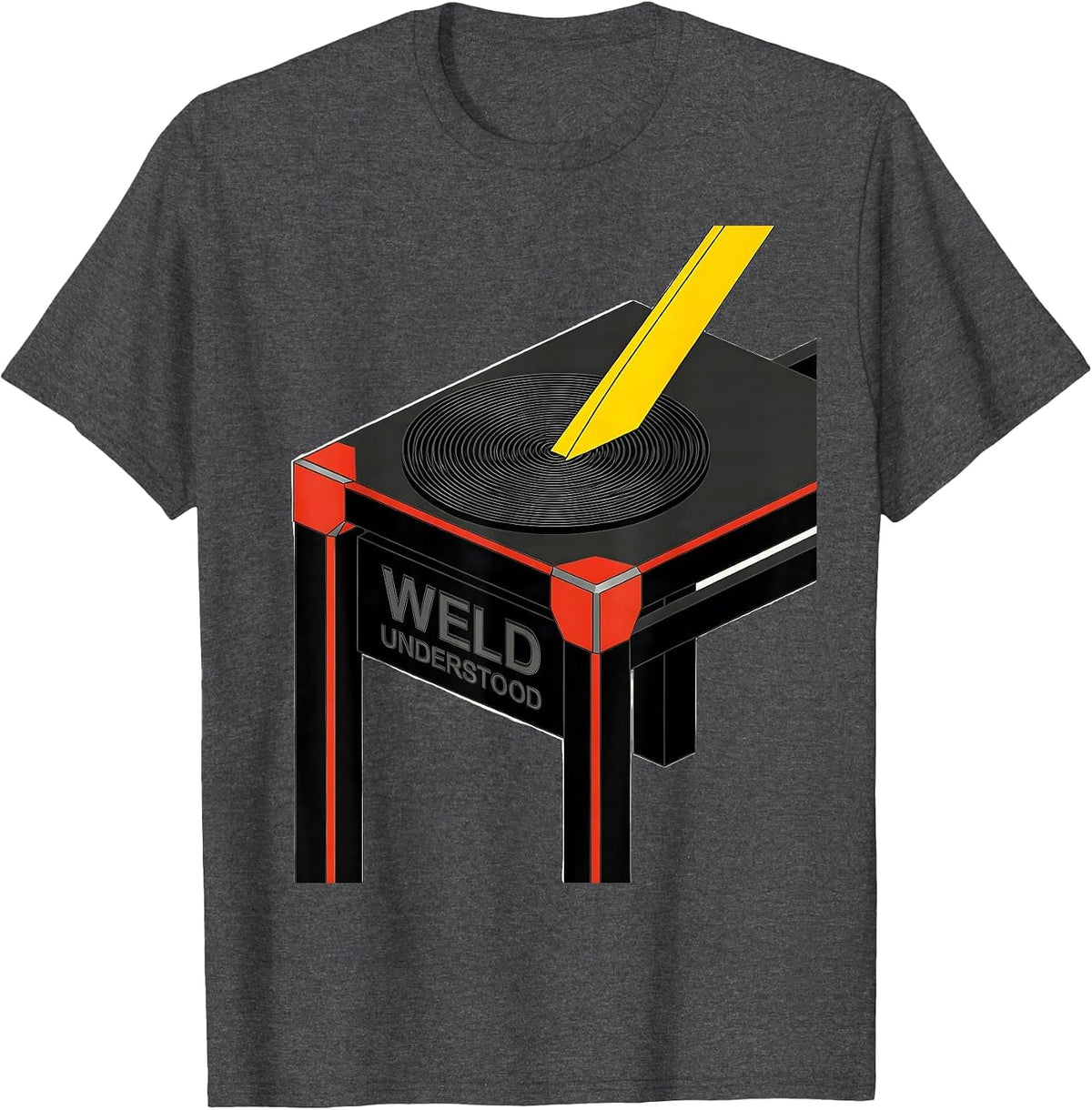 Weld Understood Bauhaus Modernist Welder Trade Humor T-Shirt - Dark Heather Grey