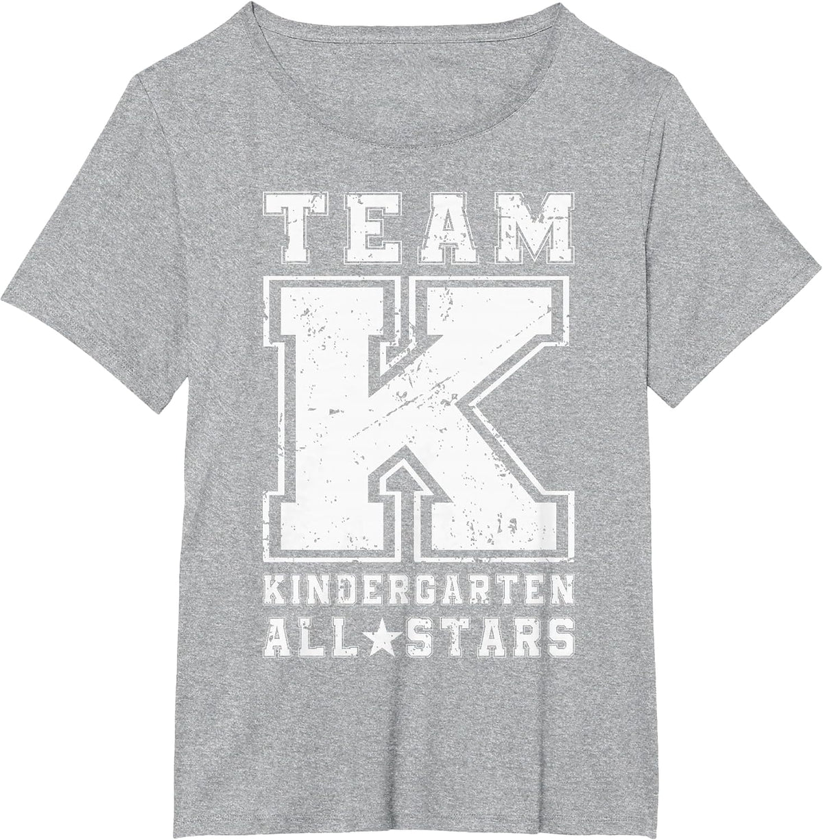 Team K Kindergarten All Stars Tee Teacher Boys Girls Sports T-Shirt - Heather Grey